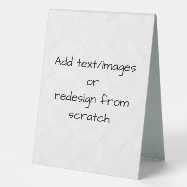 Create Your Own Customized Table Tent (Front)