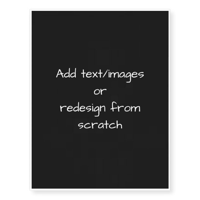 Create Your Own Customized Temporary Tattoos (Front)