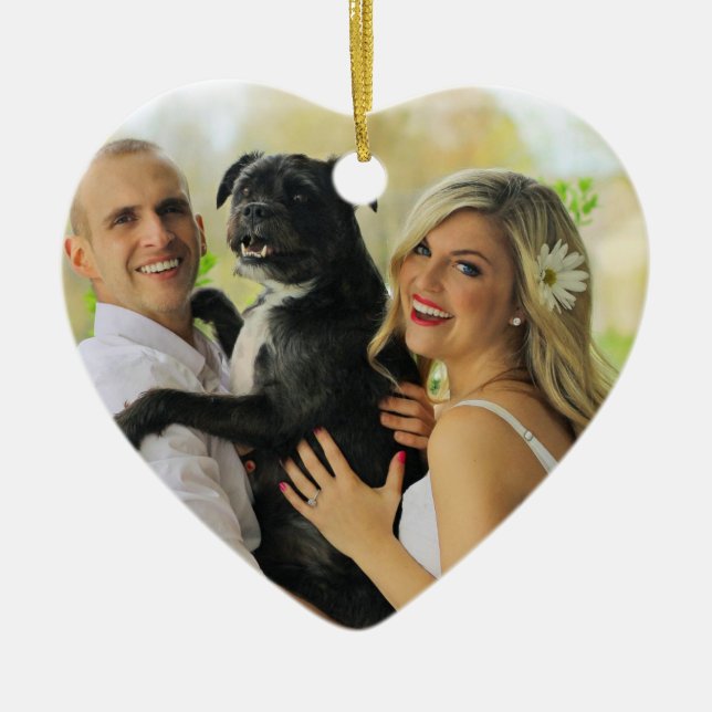 Create Your Own Customized Two Sided Photo Ceramic Ornament (Front)