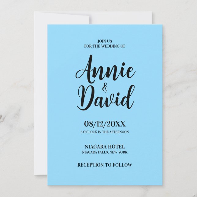 Create Your Own Customized Wedding Invitation (Front)