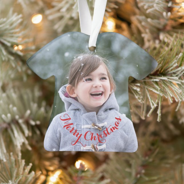 Create Your Own Cute Baby Shirt Christmas Holiday Ornament (Tree)