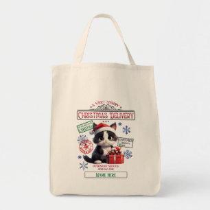 Create Your Own Cute Cat Christmas Gift Sack Tote Bag