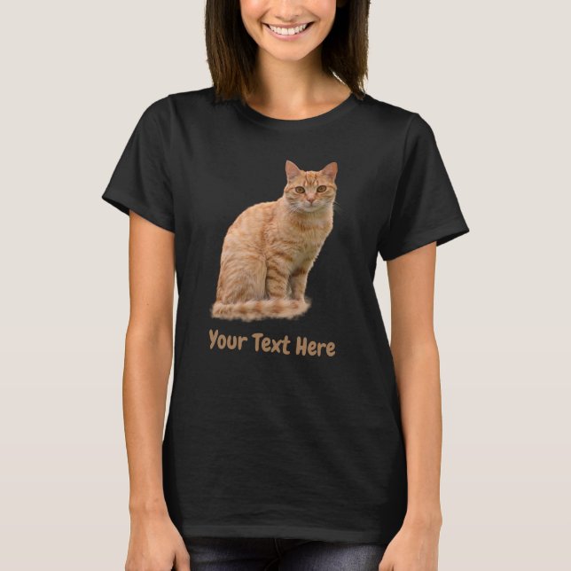 Create Your Own Cute Cat Photo T-Shirt (Front)