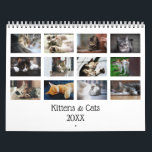 Create Your Own Cute Cats Kittens 2024 Pet Photo Calendar<br><div class="desc">Photos of cute kittens and cats will delight you each month. Or create your own pet calendar! Take your favorite photos from the year and replace the sample images for each month. The 12 images you choose for the months will automatically appear in a grid on the front and back...</div>