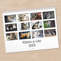 Create Your Own Cute Cats Kittens 2025 Pet Photo Calendar