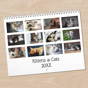 Create Your Own Cute Cats Kittens 2025 Pet Photo Calendar