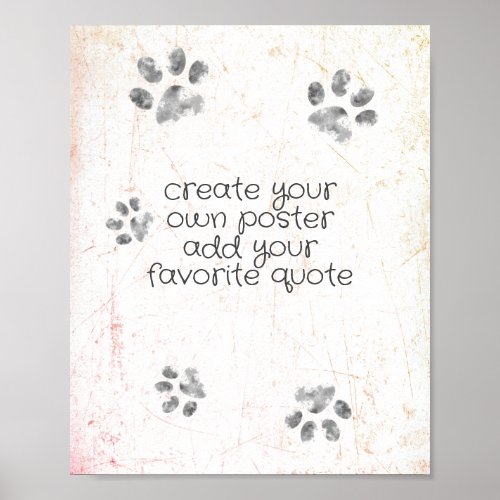  create your own cute dog paw print add text 