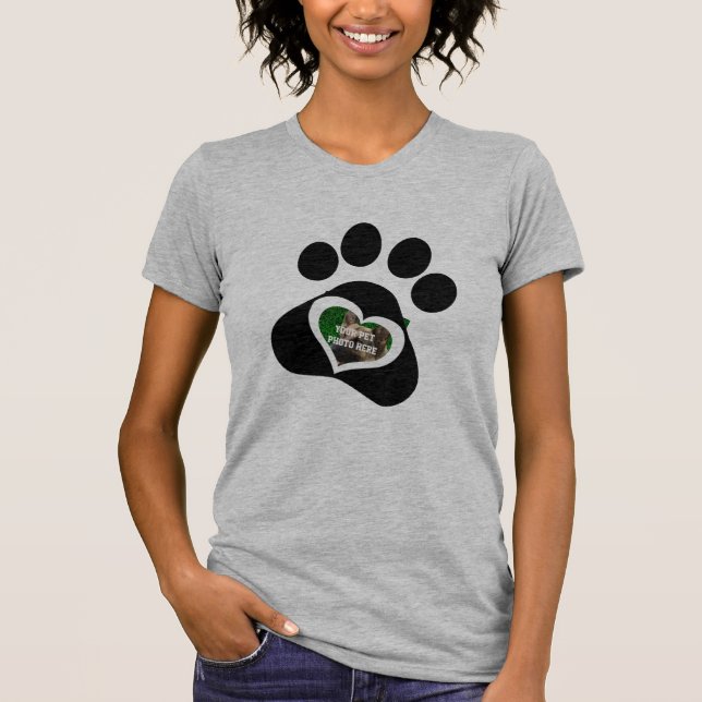 Create Your Own Cute Dog Pet Photo T-shirt Design (Front)
