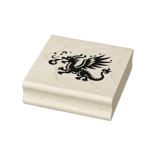 Create Your Own Cute Fire Dragon Fledgling Rubber Stamp