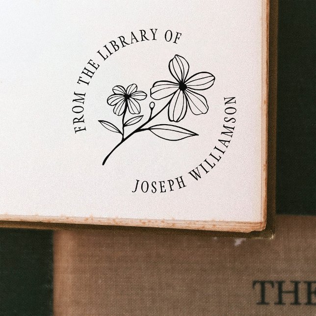 Create Your Own Cute Floral From the Library of Self-inking Stamp (Creator Uploaded)