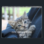 Create Your Own Cute Funny Cat Pet Photo Calendar<br><div class="desc">It's a cute little cats and kitten pet photo calendar design for 2024.  All the photos and text are customizable. Perfect gift for cat lovers.</div>