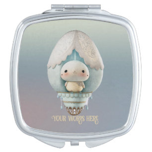 Create Your Own Cute Hot Air Balloon Bird Ride Compact Mirror