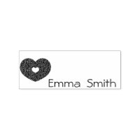 Create your own cute name heart Wood Art Stamp