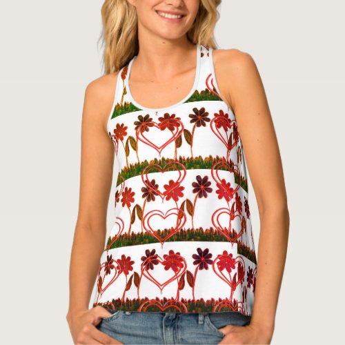 Create Your Own Cute Nice Lovely Floral Clothing  Tank Top