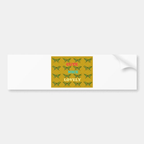 Create Your Own Cute Nice Lovely Vintage Butterfly Bumper Sticker