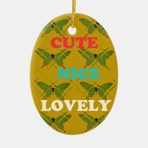 Create Your Own Cute Nice Lovely Vintage Butterfly Ceramic Ornament