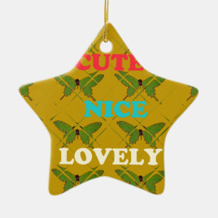 Create Your Own Cute Nice Lovely Vintage Butterfly Ceramic Ornament