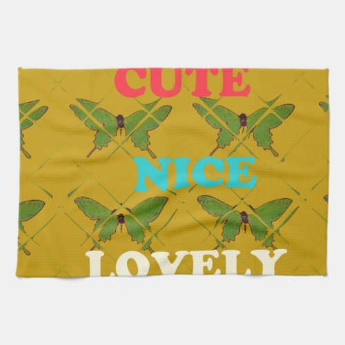 Create Your Own Cute Nice Lovely Vintage Butterfly Kitchen Towel