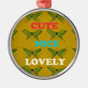 Create Your Own Cute Nice Lovely Vintage Butterfly Metal Ornament