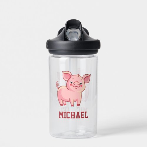 Create Your Own Cute Pig Name  Water Bottle