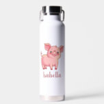 Create Your Own Cute Pig Name Water Bottle<br><div class="desc">Create Your Own Cute Pig Name Water Bottle. Choose the style,  size and color from the options menu.</div>