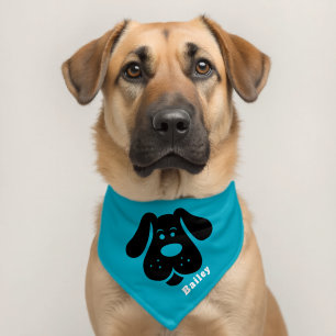 Create Your Own Cute Puppy Dog  Personalized Name Pet Bandana Collar