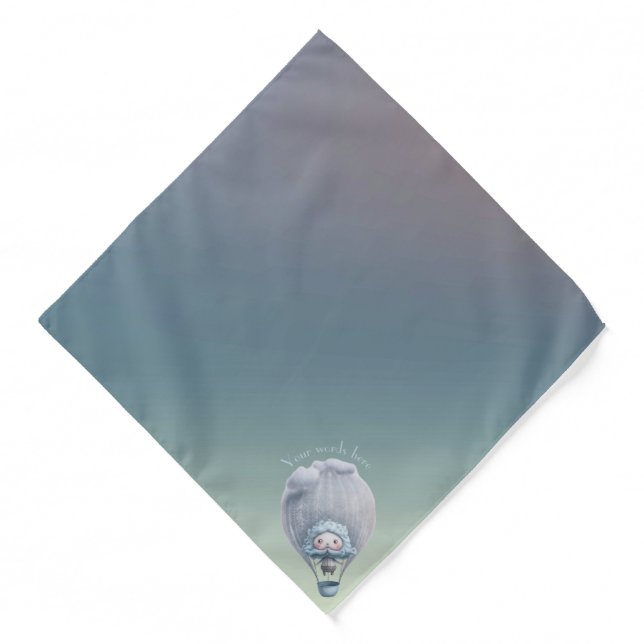Create Your Own Cute Silly Hot Air Balloon Ride Bandana (Front)