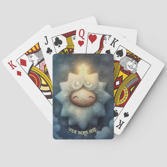 Create Your Own Cute Starlit Sky Poker Cards (Back)