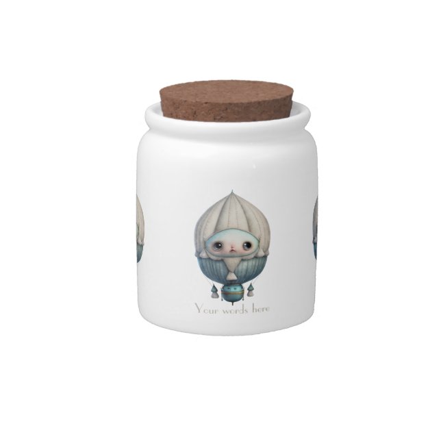 Create Your Own Cute Steampunk Hot Air Balloon Candy Jar (Front)