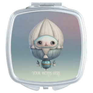 Create Your Own Cute Steampunk Hot Air Balloon Compact Mirror