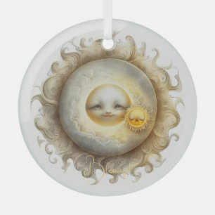 Create Your Own Cute Sun & Moon Glass Ornament