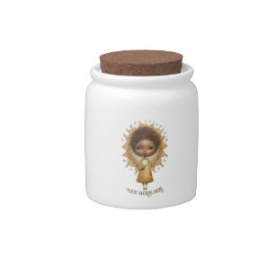 Create Your Own Cute Sunflower Girl Candy Jar