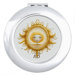 Create Your Own Cute Sunshine Tree Compact Mirror