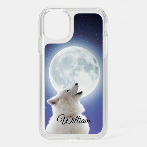 Create Your Own Cute Wolf Howls  Blue Moon Sky  Speck iPhone 11 Case