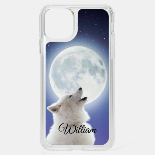 Create Your Own Cute Wolf Howls  Blue Moon Sky  Speck iPhone 11 Pro Max Case
