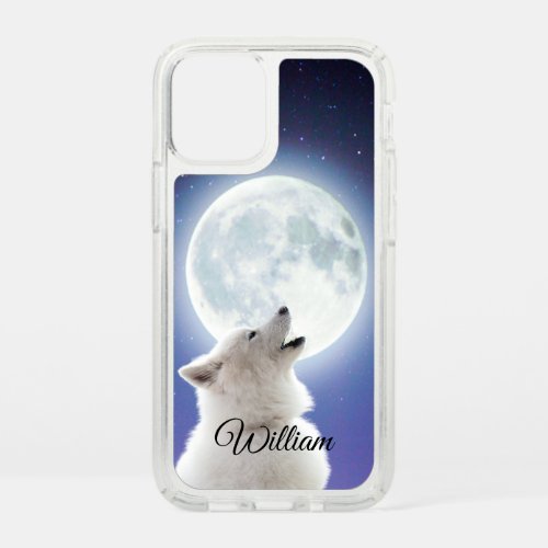 Create Your Own Cute Wolf Howls  Blue Moon Sky  Speck iPhone 12 Mini Case