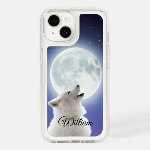 Create Your Own Cute Wolf Howls  Blue Moon Sky  Speck iPhone 14 Case
