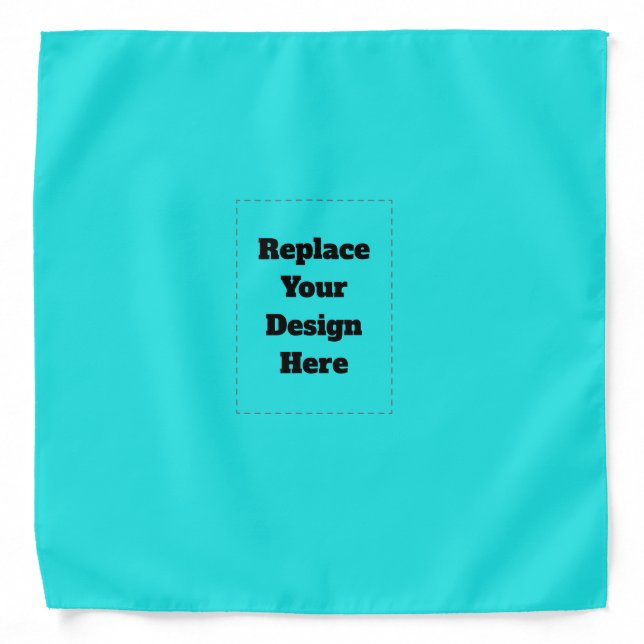 Create Your Own cyan Bandana (Front)