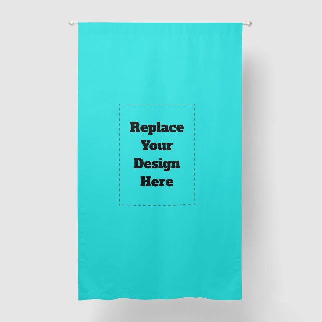 Create Your Own cyan Blackout Curtains (Front)