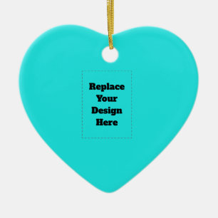 Create Your Own cyan Ceramic Ornament