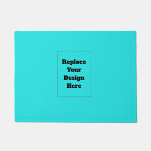 Create Your Own cyan Doormat