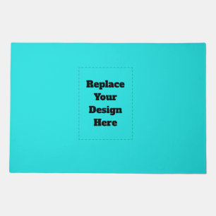 Create Your Own cyan Doormat