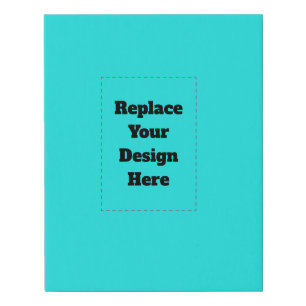 Create Your Own cyan Faux Canvas Print