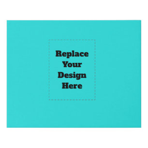 Create Your Own cyan Faux Canvas Print