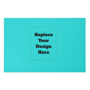 Create Your Own cyan Faux Canvas Print