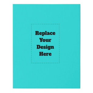 Create Your Own cyan Faux Canvas Print