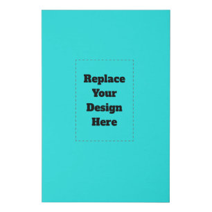 Create Your Own cyan Faux Canvas Print