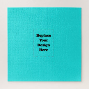 Create Your Own cyan Jigsaw Puzzle