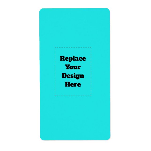 Create Your Own cyan Label (Front)