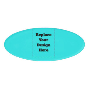 Create Your Own cyan Name Tag